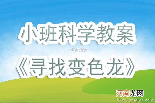 小班科学活动寻找变色龙教案反思