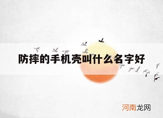 防摔的手机壳叫什么名字好_啥样手机壳防摔