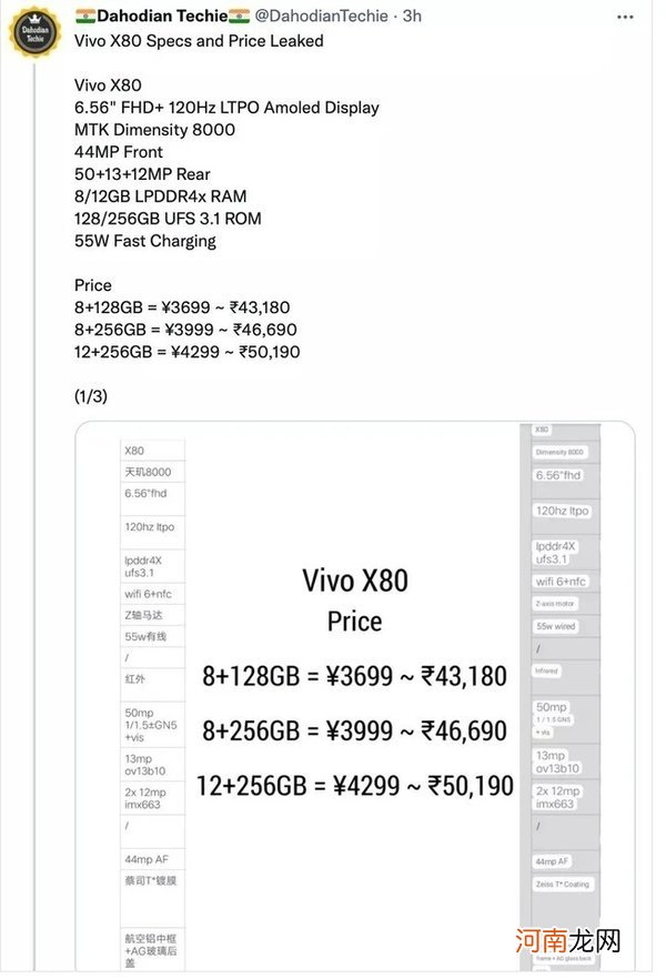 vivoX80参数配置-vivoX80手机配置详情优质