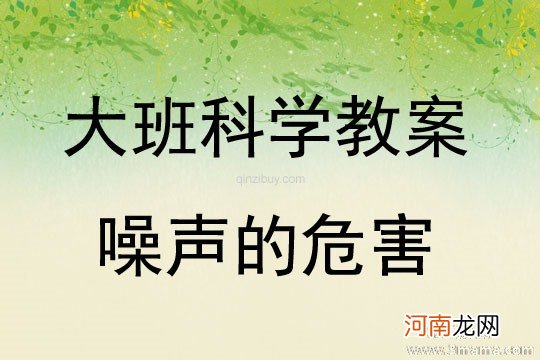 附教学反思 大班健康活动教案：噪音记录教案