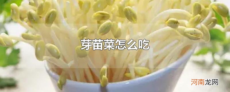 芽苗菜怎么吃