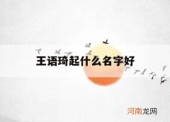 王语琦起什么名字好_王琦这个名字怎么样