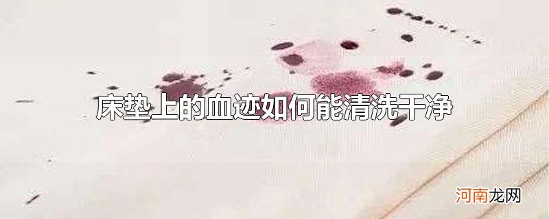 床垫上的血迹如何能清洗干净