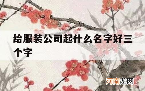 给服装公司起什么名字好三个字_服装公司取个什么名字好呢