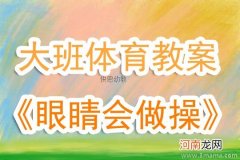 附教学反思 大班健康活动教案：眼睛会做操教案