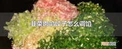 韭菜肉馅饺子怎么调馅