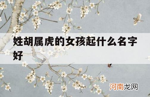 姓胡属虎的女孩起什么名字好_胡姓虎宝宝取名