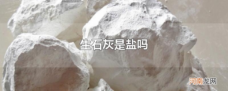 生石灰是盐吗