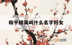 和平精英叫什么名字好女_和平精英用什么名字好女