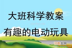 大班科学活动有趣的电动玩具教案反思