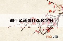 谢什么涵叫什么名字好_谢涵名字寓意