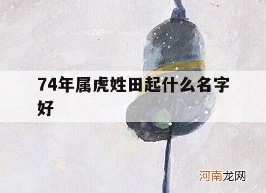 74年属虎姓田起什么名字好_74年虎取啥名好