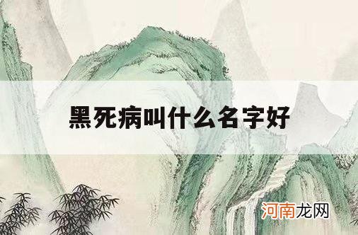 黑死病叫什么名字好_黑死病为什么叫这个名字