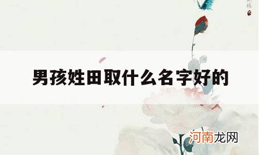 男孩姓田取什么名字好的_名字姓田什么好点男孩