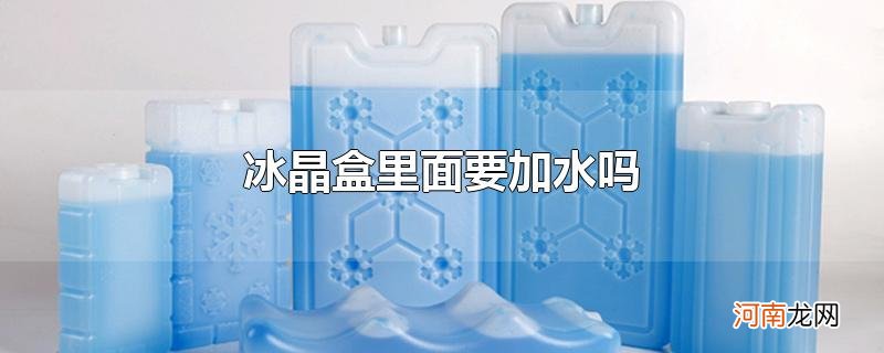 冰晶盒里面要加水吗