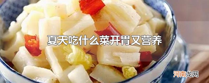 夏天吃什么菜开胃又营养