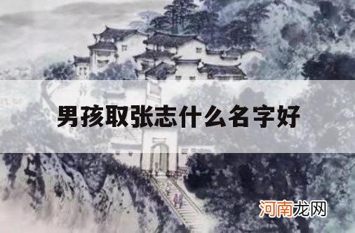 男孩取张志什么名字好_张志什么名字好听大全