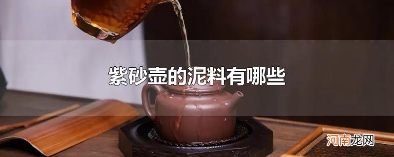 紫砂壶的泥料有哪些