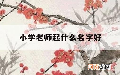 小学老师起什么名字好_老师起个什么名字好