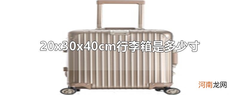 20x30x40cm行李箱是多少寸