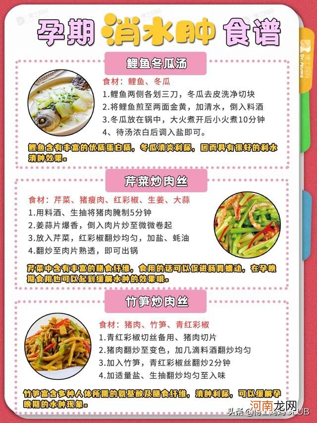 9道孕晚期消水肿食谱 孕妇晚期食谱家常菜