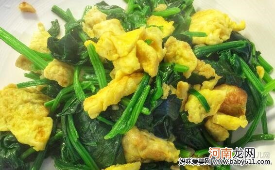 孕妇安胎食谱：菠菜炒鸡蛋