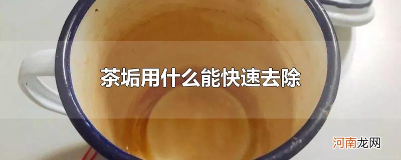 茶垢用什么能快速去除