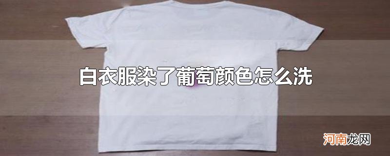 白衣服染了葡萄颜色怎么洗