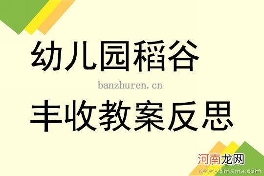 中班健康活动丰收乐教案反思