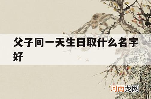 父子同一天生日取什么名字好_和父亲同一天生日取名字