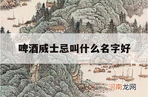 啤酒威士忌叫什么名字好_威士忌有哪些酒名称