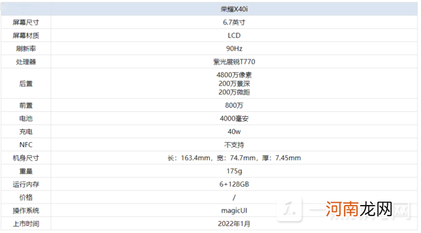 荣耀X40i手机配置参数-荣耀X40i性能怎么样优质