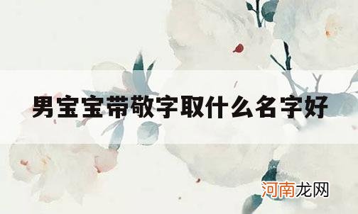 男宝宝带敬字取什么名字好_男孩名字叫敬什么好