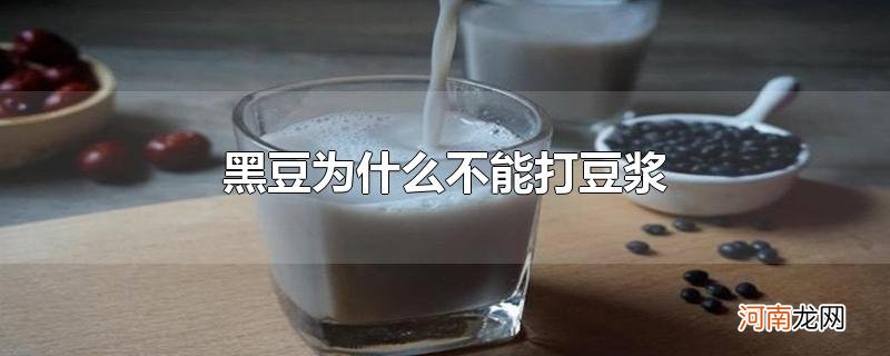 黑豆为什么不能打豆浆