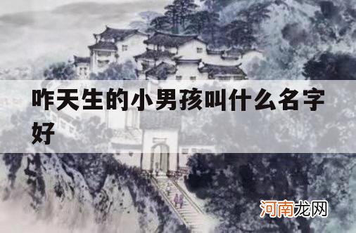 咋天生的小男孩叫什么名字好_现在生的小男孩取什么名字好