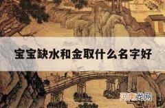 宝宝缺水和金取什么名字好_取名字,缺水和金,用什么字比较好