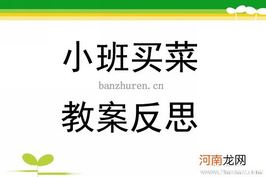 小班语言活动陪妈妈去买菜教案反思