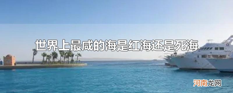 世界上最咸的海是红海还是死海