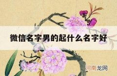 微信名字男的起什么名字好_微信名字起什么比较好男生