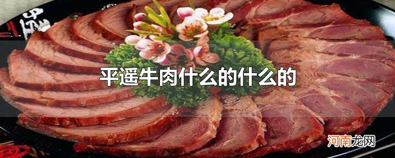 平遥牛肉什么的什么的