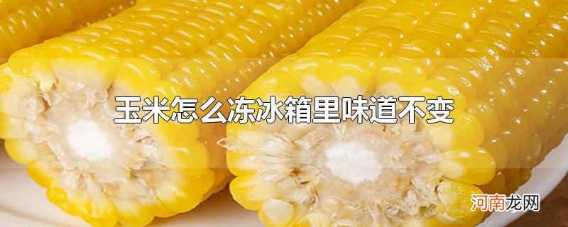 玉米怎么冻冰箱里味道不变