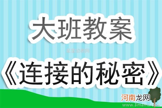 大班科学活动连接的秘密教案反思