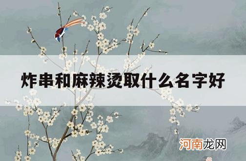 炸串和麻辣烫取什么名字好_麻辣烫和炸串一起取名