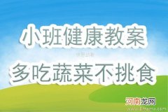 附教学反思 小班健康活动教案：吃饭不挑食教案