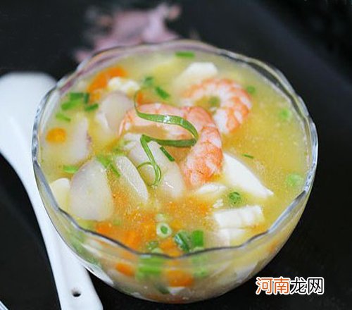 宝宝晚餐：虾仁豆腐汤