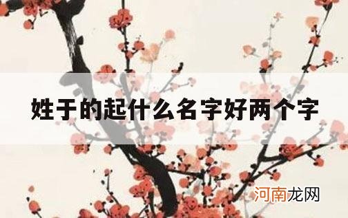 姓于的起什么名字好两个字_姓于的男孩叫什么名字好两个字