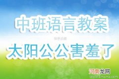 附教学反思 中班语言活动教案：北风和太阳教案