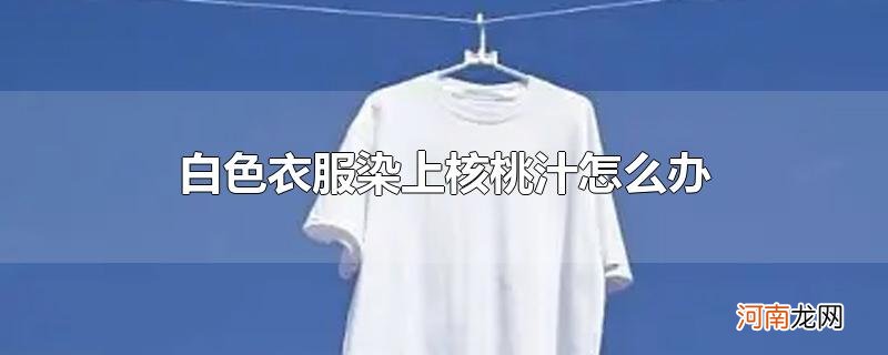 白色衣服染上核桃汁怎么办