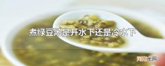 煮绿豆汤是开水下还是冷水下