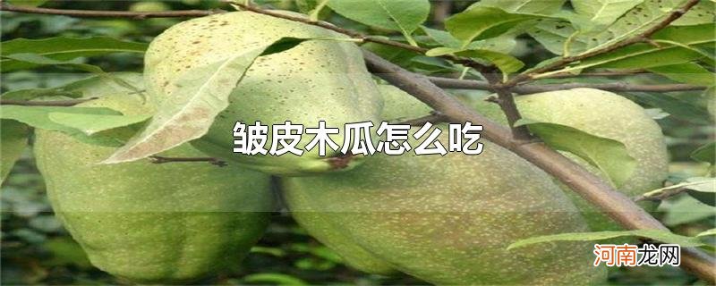 皱皮木瓜怎么吃